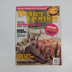 Vintage January 1993 Better Homes & Garden Magazine